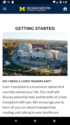 Android application Liver Transplant Education screenshort