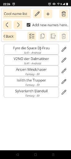 Universal Name Generator Screenshot