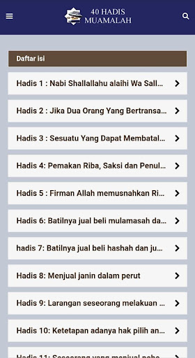 40 Hadis Muamalah