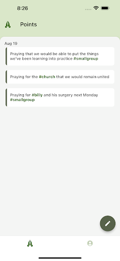 Prayer Points Screen 2