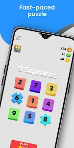 9 Squares: Number Block Puzzle