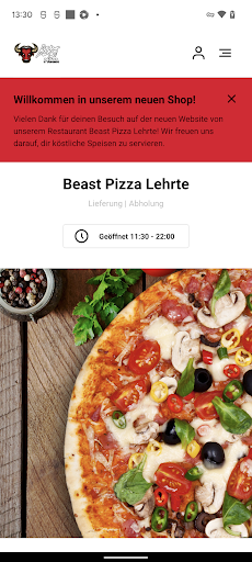 Android application Beast Pizza Lehrte screenshort
