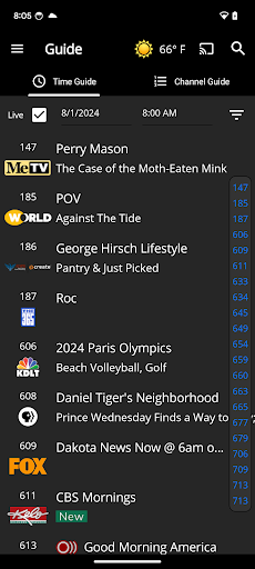 Android application MyTVs screenshort