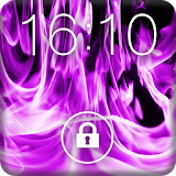 Purple Flame Fire Screen Lock icon