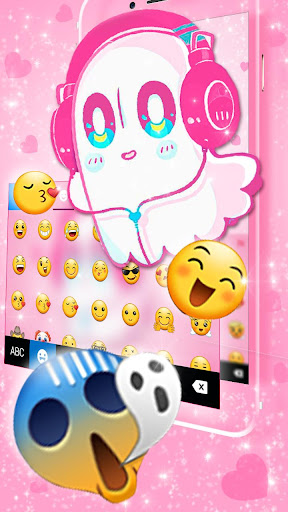 Kawaii Earphone Ghost Keyboard Screen 2