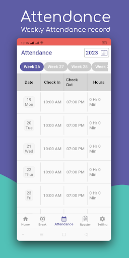 Hazri Attendance App Screen 3