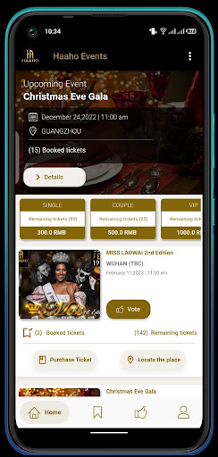 Android application Haaho Events screenshort