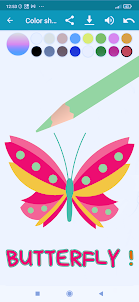 Butterfly Color by Number Game