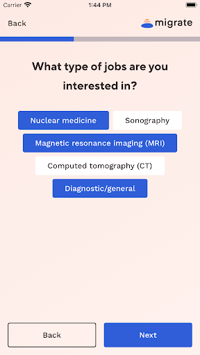 Migrate - UK healthcare jobs Screen 3