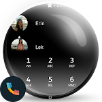 Cover Image of Download Theme Dialer Flat Black White  APK