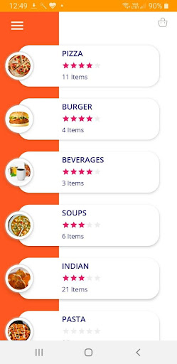 Android application FoodMyDoor screenshort