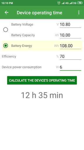 Battery Pack Calculator - DIY Screen 3