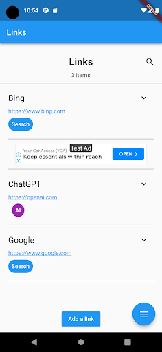 Linkito - a link manager Screen 2
