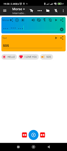 Android application Morse + screenshort