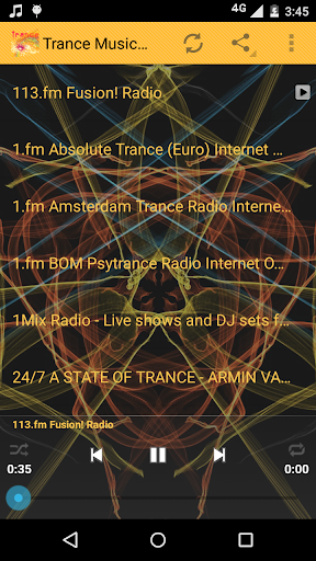 Android application Trance Music ONLINE screenshort