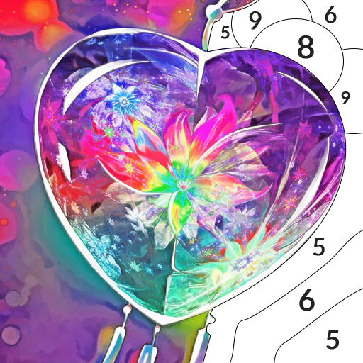 Valentine Paint by Number Game logo