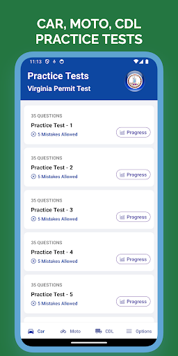 Android application Virginia Permit Test Practice screenshort