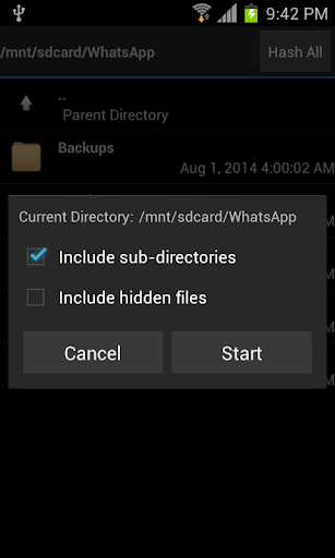 Hash Calc (Checksum Utility) Screen 2