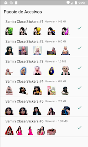 Samira Close Stickers Completo