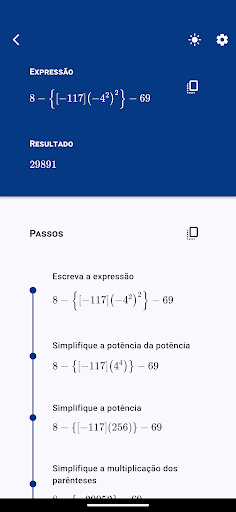 Visualização do aplicativo