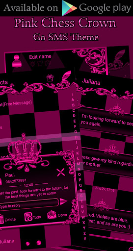 Pink Chess Crown theme Screenshot 4 - AppWisp.com