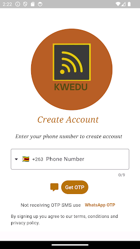 Android application Kwedu screenshort