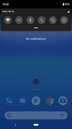 Screen Timeout (quick setting) Screen 2