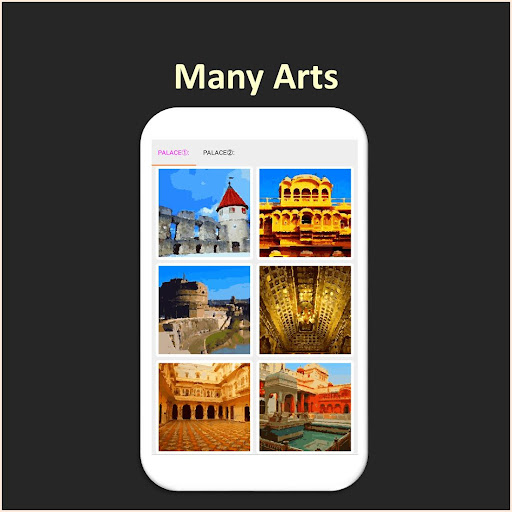Android application Color by Number - palace screenshort