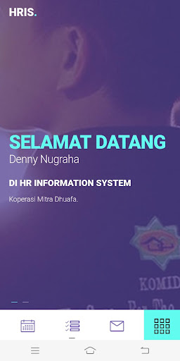 Android application HRIS KOMIDA screenshort