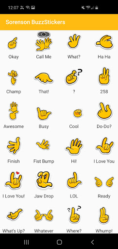 Screenshot of BuzzStickers