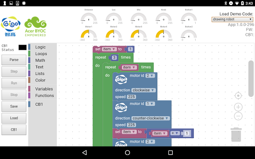 Android application CB1 GigoBlockly screenshort