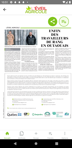 LÉveil agricole Screen 3