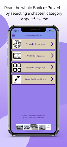 Android application Caranba Proverbs Commentary screenshort