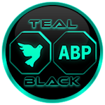 Flat Black and Teal Icon Pack