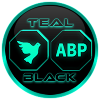 Flat Black and Teal Icon Pack apk