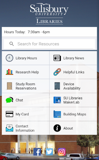 Android application Salisbury University Libraries screenshort