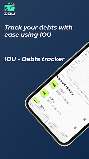Android application IOU - Debts tracker screenshort