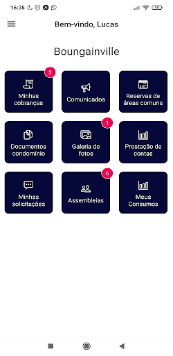 Android application Meu condomínio screenshort