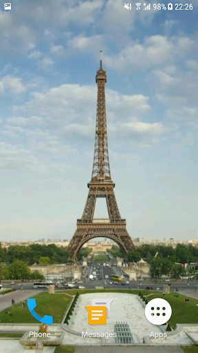 Android application Paris HD Video Wallpaper Theme screenshort
