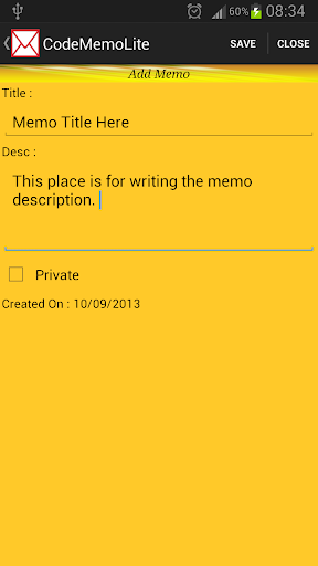 CodeMemo Screen 2