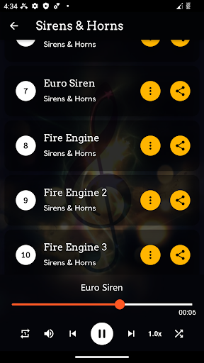 Siren and Horn Screen 2