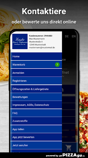 Kassler Pizza - Lieferservice Screen 3