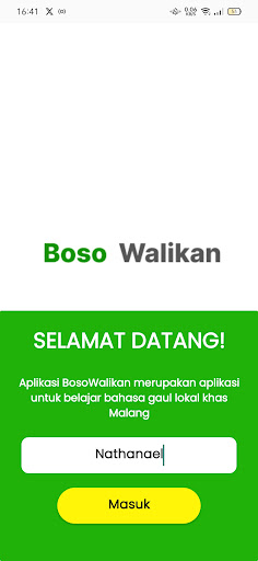 Android application Boso Walikan screenshort