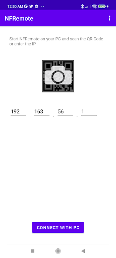 Android application NFRemote screenshort