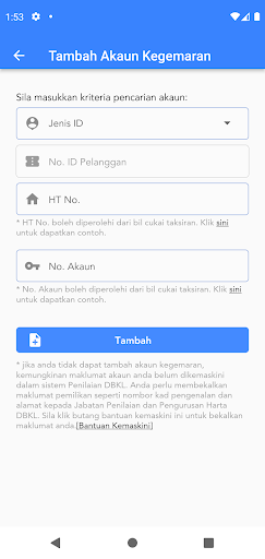 DBKL Assessment & Property App Screen 3