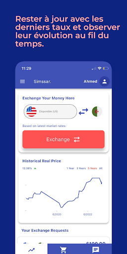 Android application Simssar - Devises Algerie screenshort