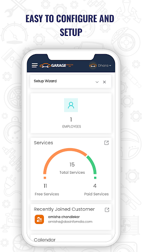 Garage Master App Screen 2