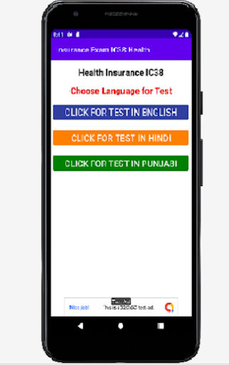 Android application Insurance Exam IC38 Health screenshort