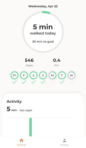 Android application Agartee Health Monitor screenshort