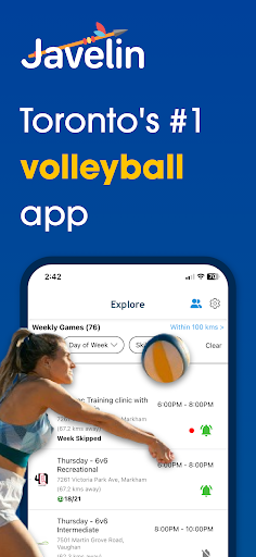Android application Javelin - Toronto Volleyball screenshort